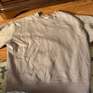 Studded Taupe Sweatshirt